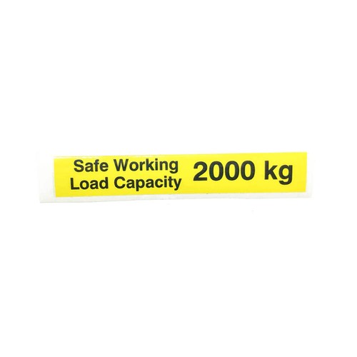 Safe working load - swl, 2000kg