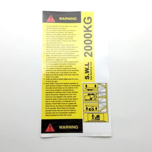 Pallet truck warning - pallet,