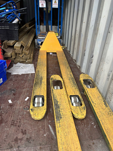 Yellow manual pallet - pallet, jack